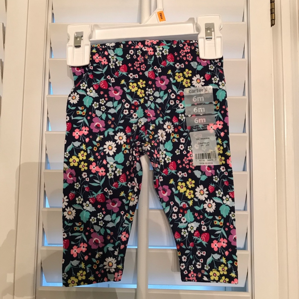 Carters NWT 6 mo floral pants/leggings (baby girl)